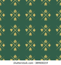 Casino  design elements vector icons. Casino games.Ace playing cards with chips on background.Set of gambling chip