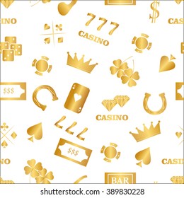 Casino  design elements vector icons. Casino games.Ace playing cards with chips on background.Set of gambling chip