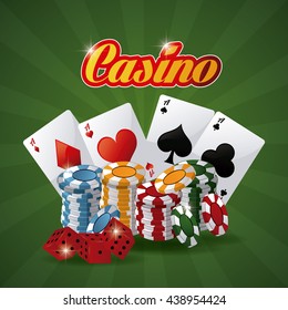 Casino design. Game icon. Colourful illustration