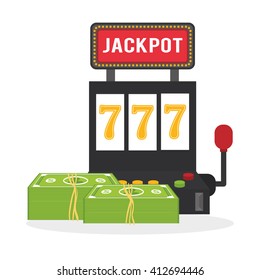 Casino design. Game and las vegas illustration