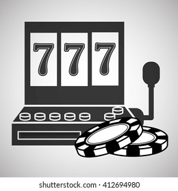 Casino design. Game and las vegas illustration