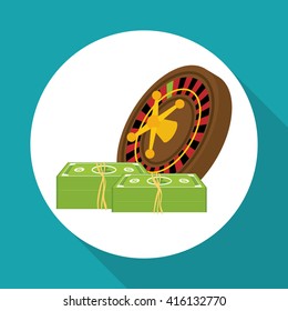 Casino design. Game and las vegas illustration