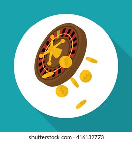 Casino design. Game and las vegas illustration