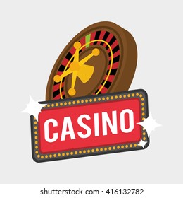 Casino design. Game and las vegas illustration