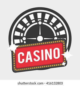 Casino design. Game and las vegas illustration