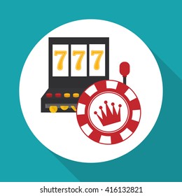 Casino design. Game and las vegas illustration