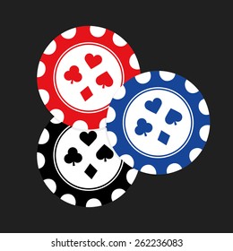 Casino design over black background, vector illustration.