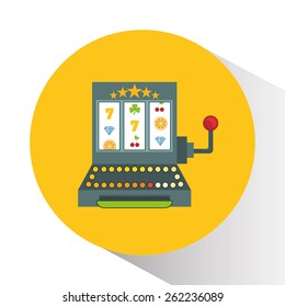 Casino design over white background, vector illustration.