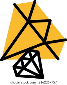 Casino diamonds, illustration, vector on a white background.