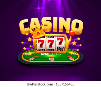 Casino dice banner signboard on background. Vector illustration