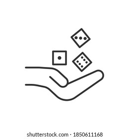 casino dice bet icon vector illustration