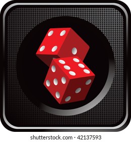 casino dice black web button