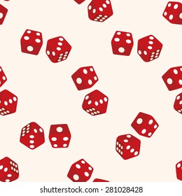 casino dice , cartoon seamless pattern background