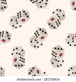 casino dice , cartoon seamless pattern background