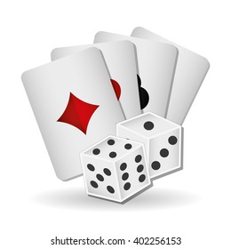 casino  dice design , vector illustration