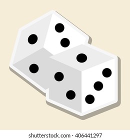 casino  dice design , vector illustration