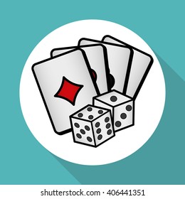 casino  dice design , vector illustration