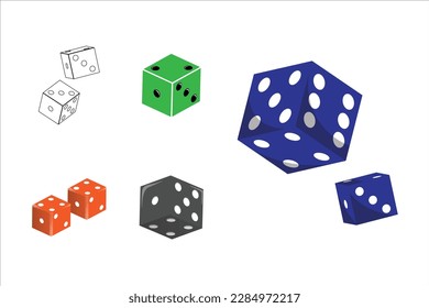 Vector de diseño de juegos de dados de Casino