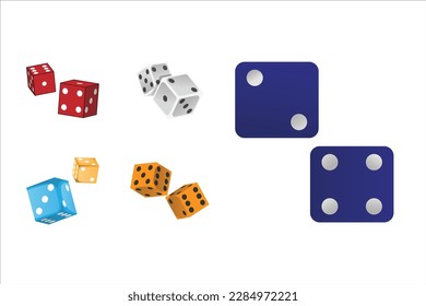 Vector de diseño de juegos de dados de Casino