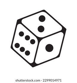 Casino dice logo icon,illustration design template vector