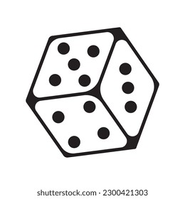 Casino dice logo icon,illustration design template vector