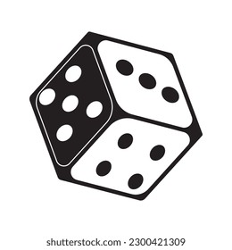 Casino dice logo icon,illustration design template vector