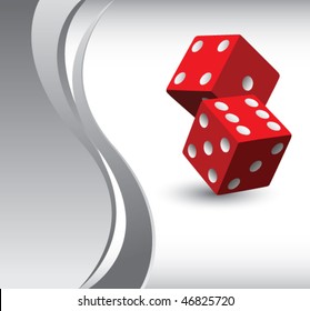 casino dice vertical silver wave backdrop