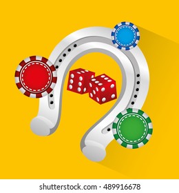 casino dices game icon vector illustration design