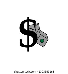 Casino, dollar. Element of Casino icon for mobile concept and web apps. Detailed Casino, dollar can be used for web and mobile