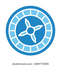 Casino dual tone blue color, mini illustration icon. use for modern concept, print, UI, UX kit, web and app development. Vector EPS 10, related to entertainment, festival, funfair and hobbies.