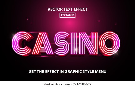 Casino Editable Text Effect Style