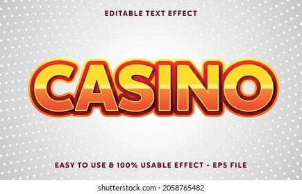 casino editable text effect template with abstract style use for business brand and company logo
