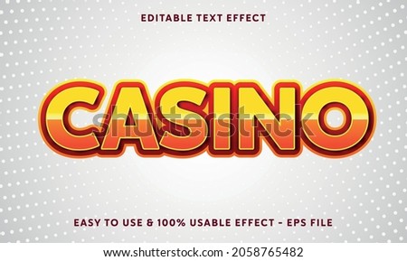 casino editable text effect template with abstract style use for business brand and company logo