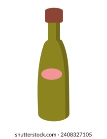 Casino element of colorful set. The presence of a delicious alcohol drink against a white background conveys a sense of indulgence and celebration. Vector illustration.