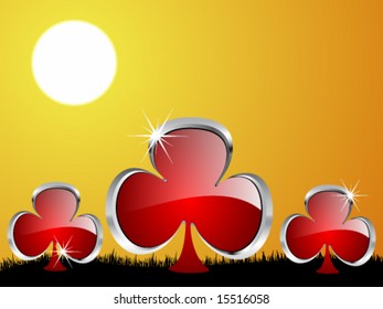 Casino elements - clovers
