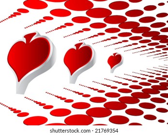 corazón de elementos del casino