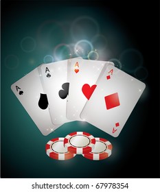 Casino elements/Poker cards and chips