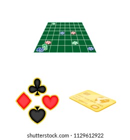 Casino and equipment cartoon icons in set collection for design. Gambling and money vector symbol stock web illustration.
