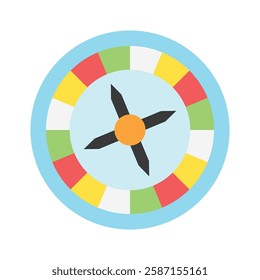 Casino flat color, mini illustration icon. use for modern concept, print, UI, UX kit, web and app development. Vector EPS 10, related to entertainment, festival, funfair and hobbies.