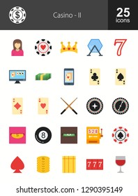 Casino Flat Icons