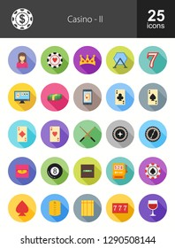 Casino Flat Icons