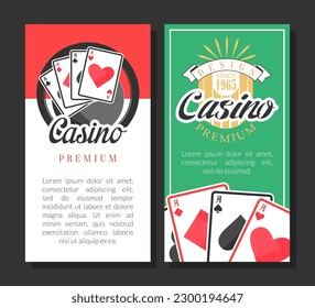 Casino Flyer or Vertical Poster Design as Tournament Invitation Vector Template