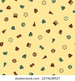 Casino freehand drawings seamless pattern. Gambling pattern in doodle style. Hand drawn elements doodles design for wallpapers, wrapping, textile prints, backgrounds. Vector illustration.
