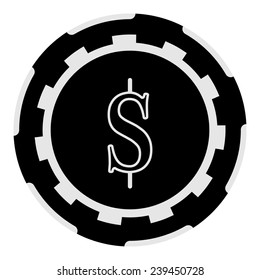 Casino gambling chips icon