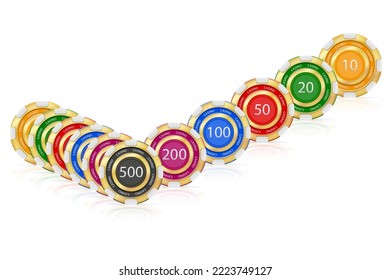 casino gambling chips vector illustration isolated on white background