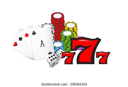 Casino and Gambling Colorful icon set