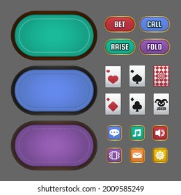 Casino and gambling concept. Casino virtual game asset for design casino games. Asset design for internet casino game online. Cartoon vector illustration in 3D style 