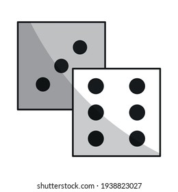 casino gambling dice shadow design