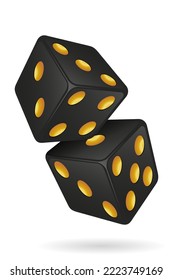 casino gambling dice vector illustration isolated on white background