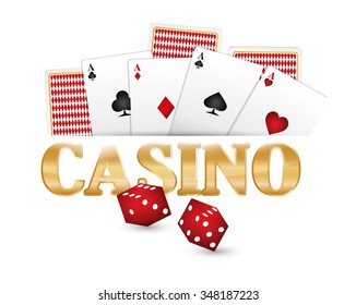 Casino gambling game graphic design, vector illustration eps10